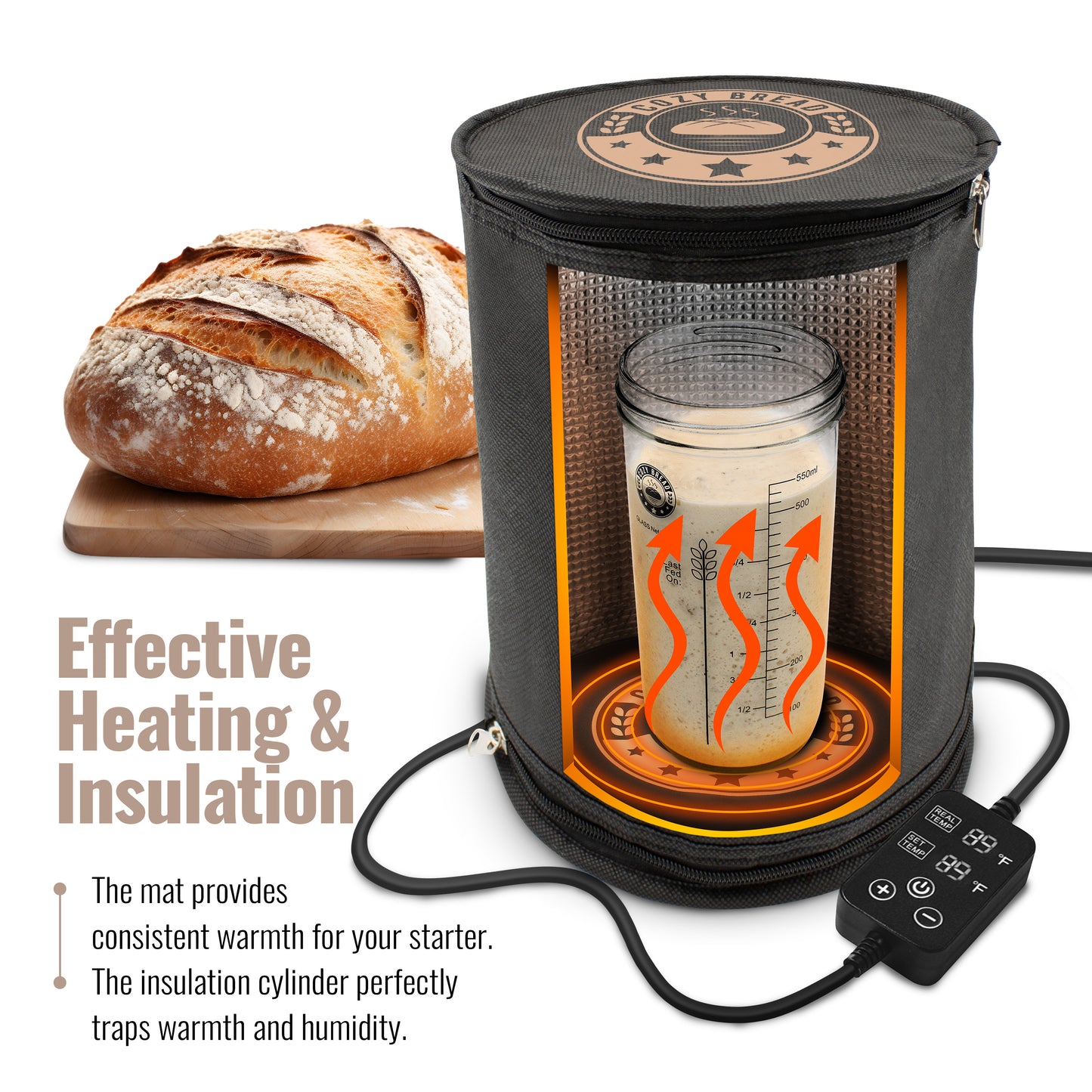 Cozy Bread® Starter Jar Warmer