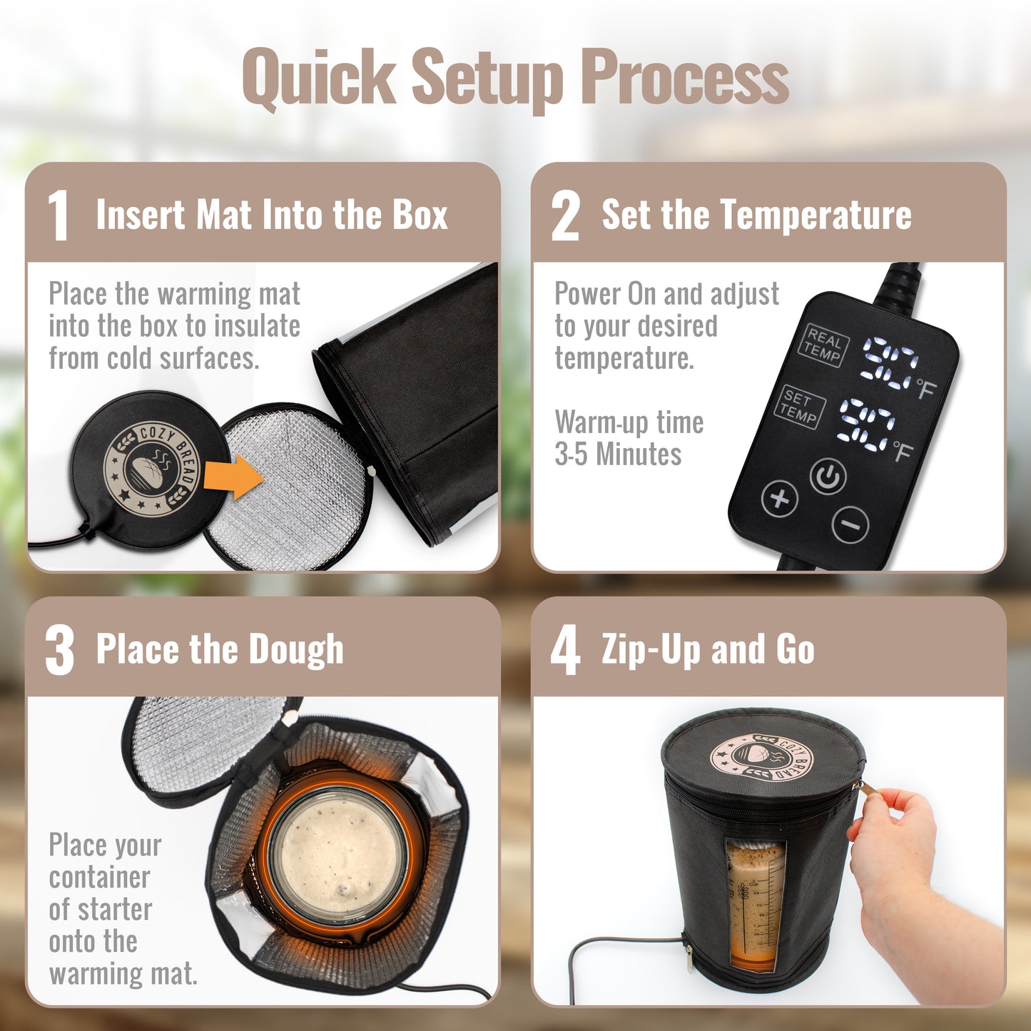 Cozy Bread® Starter Jar Warmer