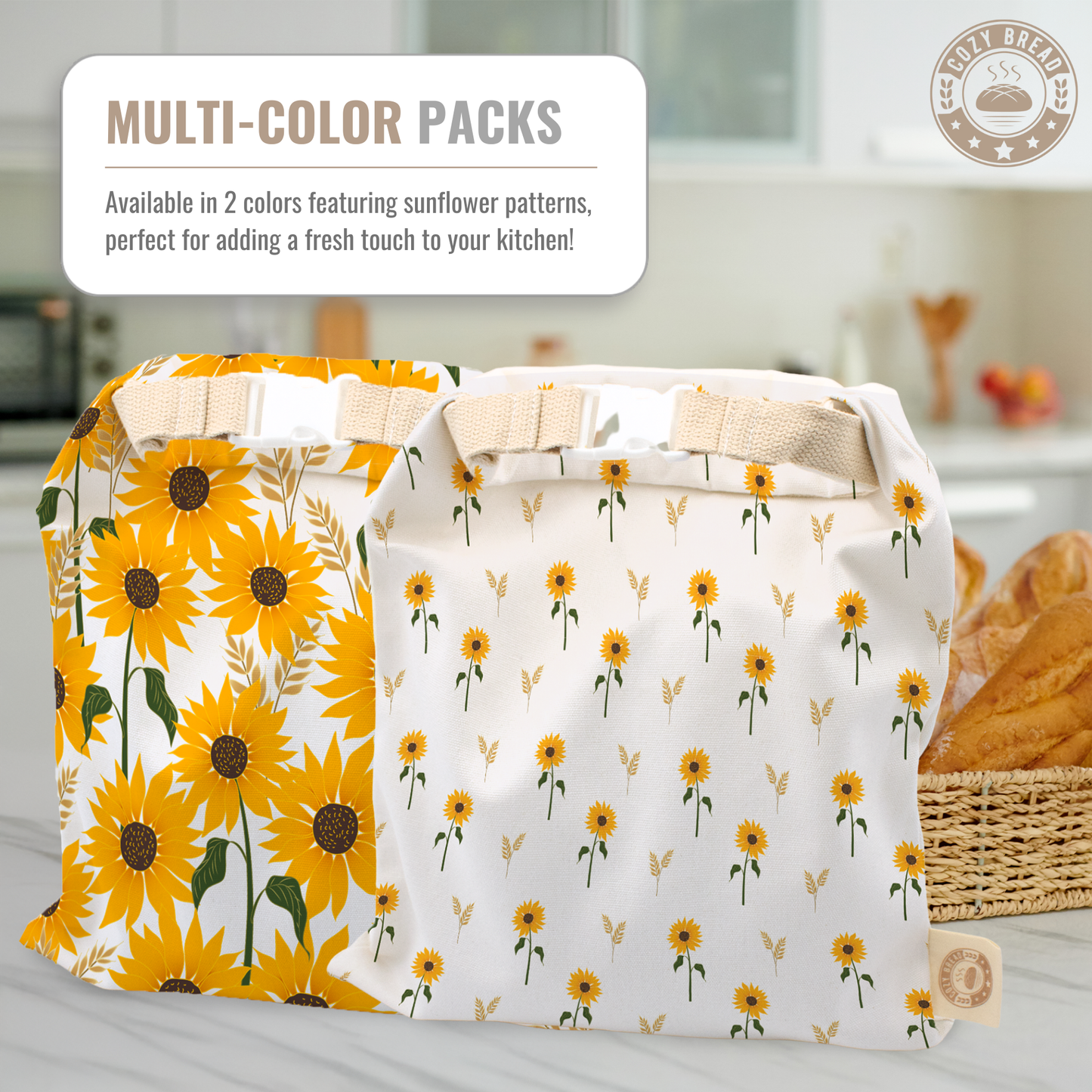 Cozy Bread® Reusable Bread Bag Set | Premium Quality